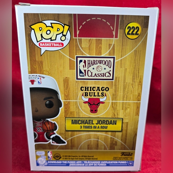Funko Pop! Michael Jordan 3 Times In A Row Funko #222 (Nib) With Pop Protector - Picture 7 of 7